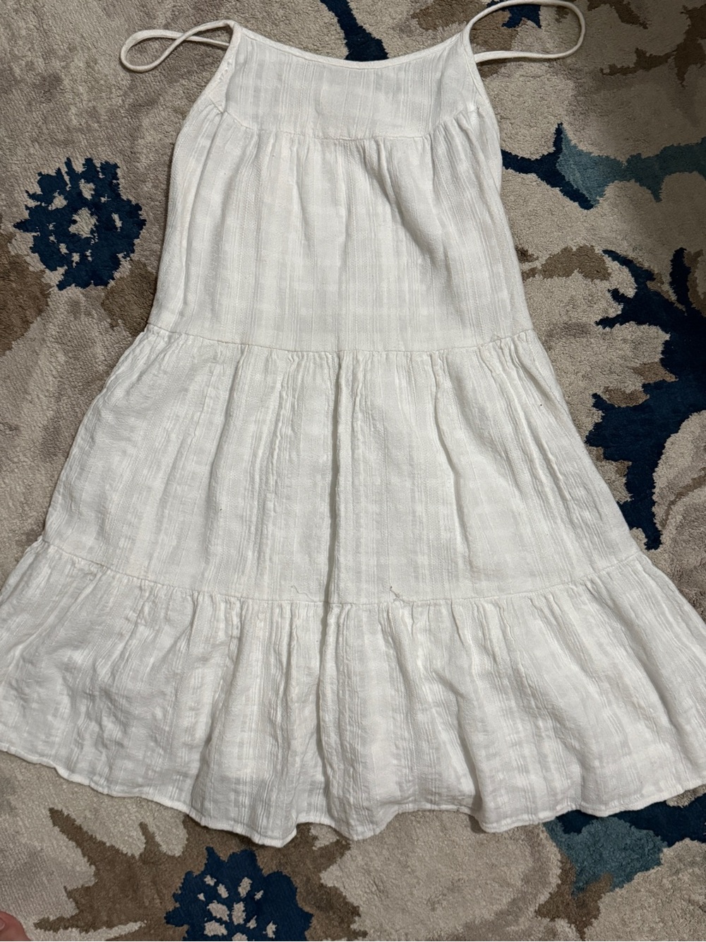 Women’s White Tiered Linen-Blend Skirt